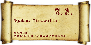 Nyakas Mirabella névjegykártya